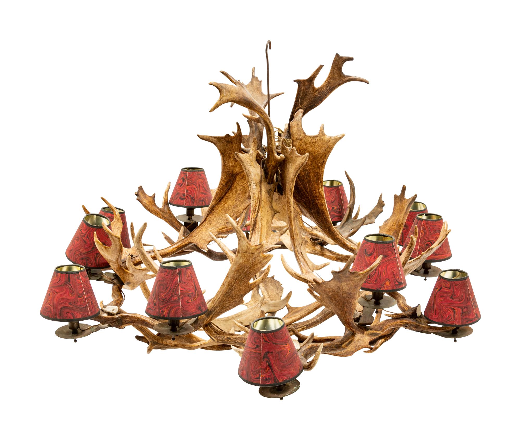 A Large Antler Chandelier
