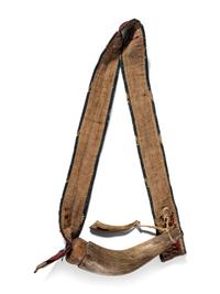 Northern Plains Beaded Wool Strap, with Powder Horn and Measure