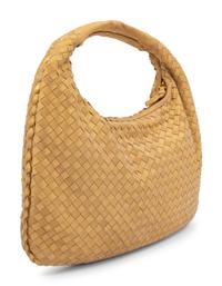 Bottega Veneta Gold Intrecciato Leather Hobo