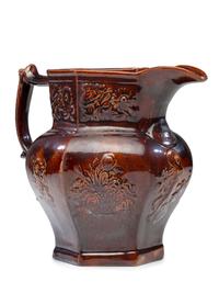 A Rare William Bromley Yellowware Panel Pitcher