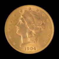 A United States 1904-S Liberty Head $20 Gold Coin