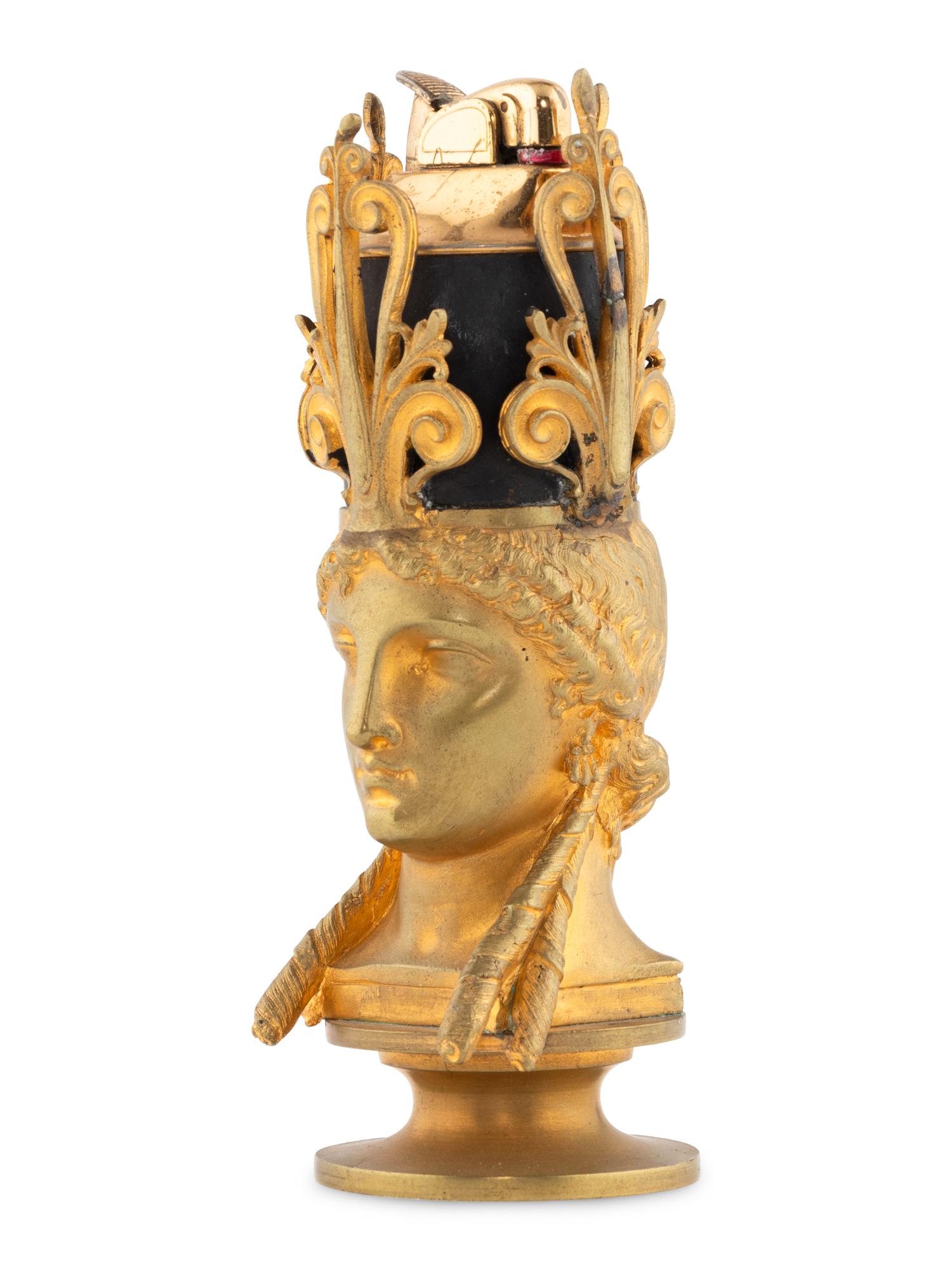 A Neoclassical Style Gilt Bronze Table Lighter