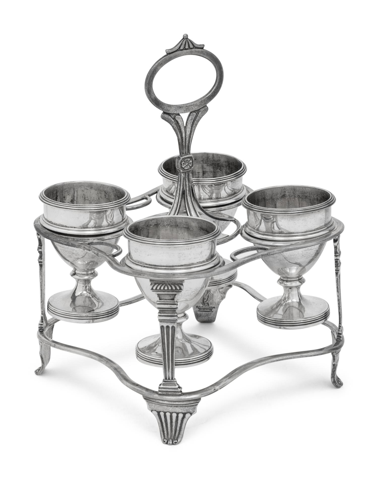 A George III Silver Egg Cruet