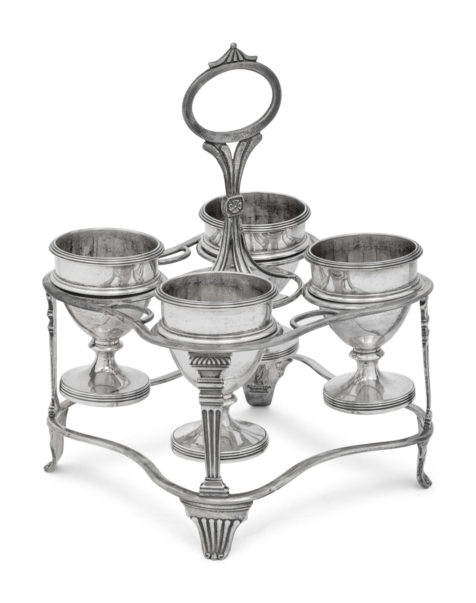 A George III Silver Egg Cruet