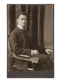 [EARLY PHOTOGRAPHY]. SANDER, August (1876-1964), photog. Cabinet photograph of a young man.