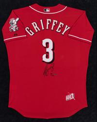 A Ken Griffey Jr. Signed Autograph 600 Home Run Cincinnati Reds Jersey Display (Upper Deck Authenticated),