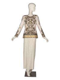 Mary McFadden Couture Pleated Gown
