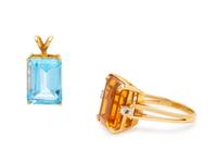 A Collection of Yellow Gold and Gemstone Jewelry,