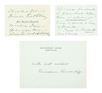 ROOSEVELT, Theodore (1858-1919). Clipped signature. [ With: ] ROOSEVELT, Edith Kermit Carow (1861-1948). Autograph note signed.