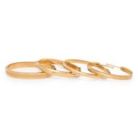 FINNISH, COLLECTION OF FOUR YELLOW GOLD BANGLE BRACELETS