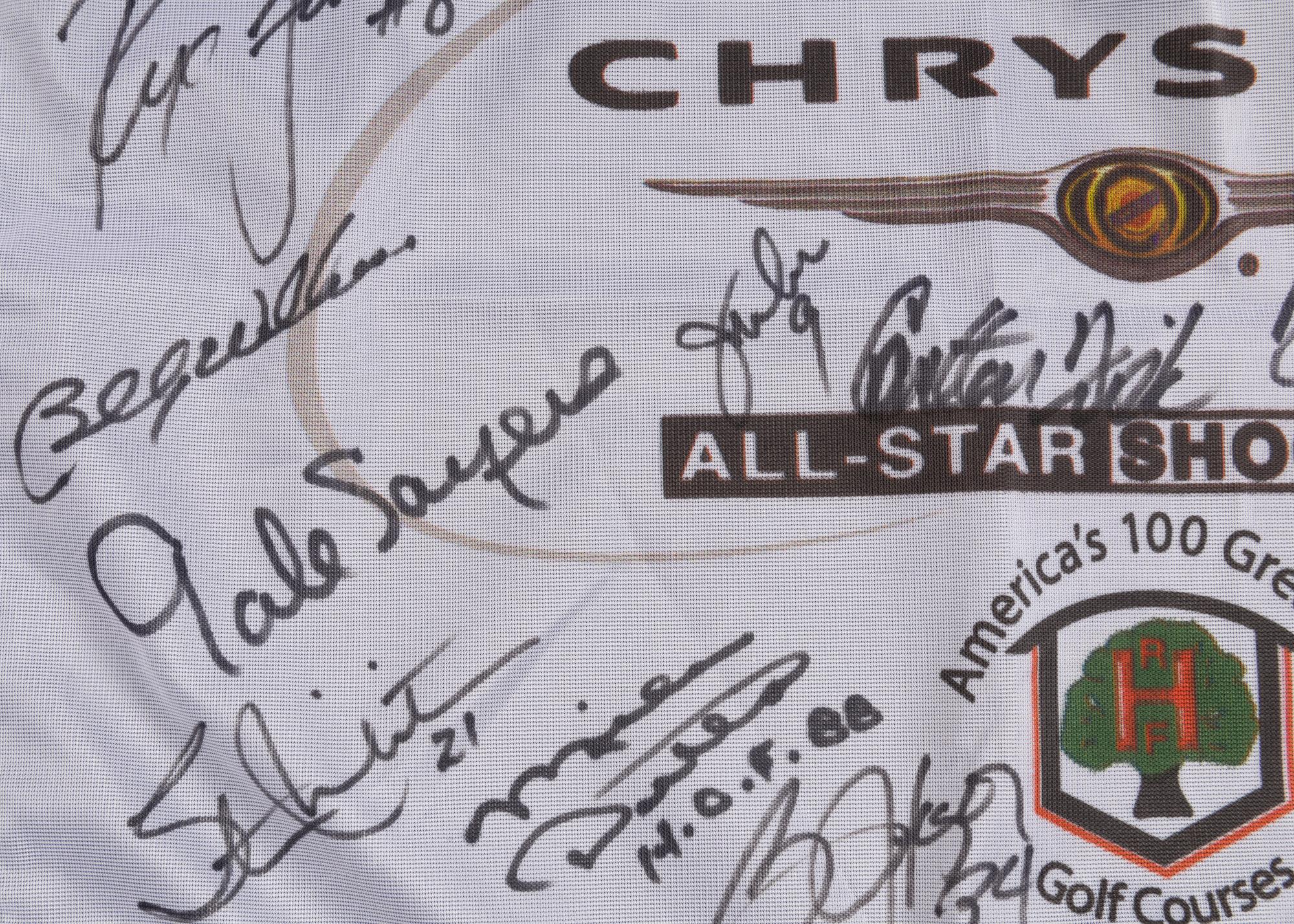 A 2004 Chrysler All-Star Golf Shootout Signed Autograph Golf Flag Including Michael Jordan (Beckett Authentication Services Letter)
