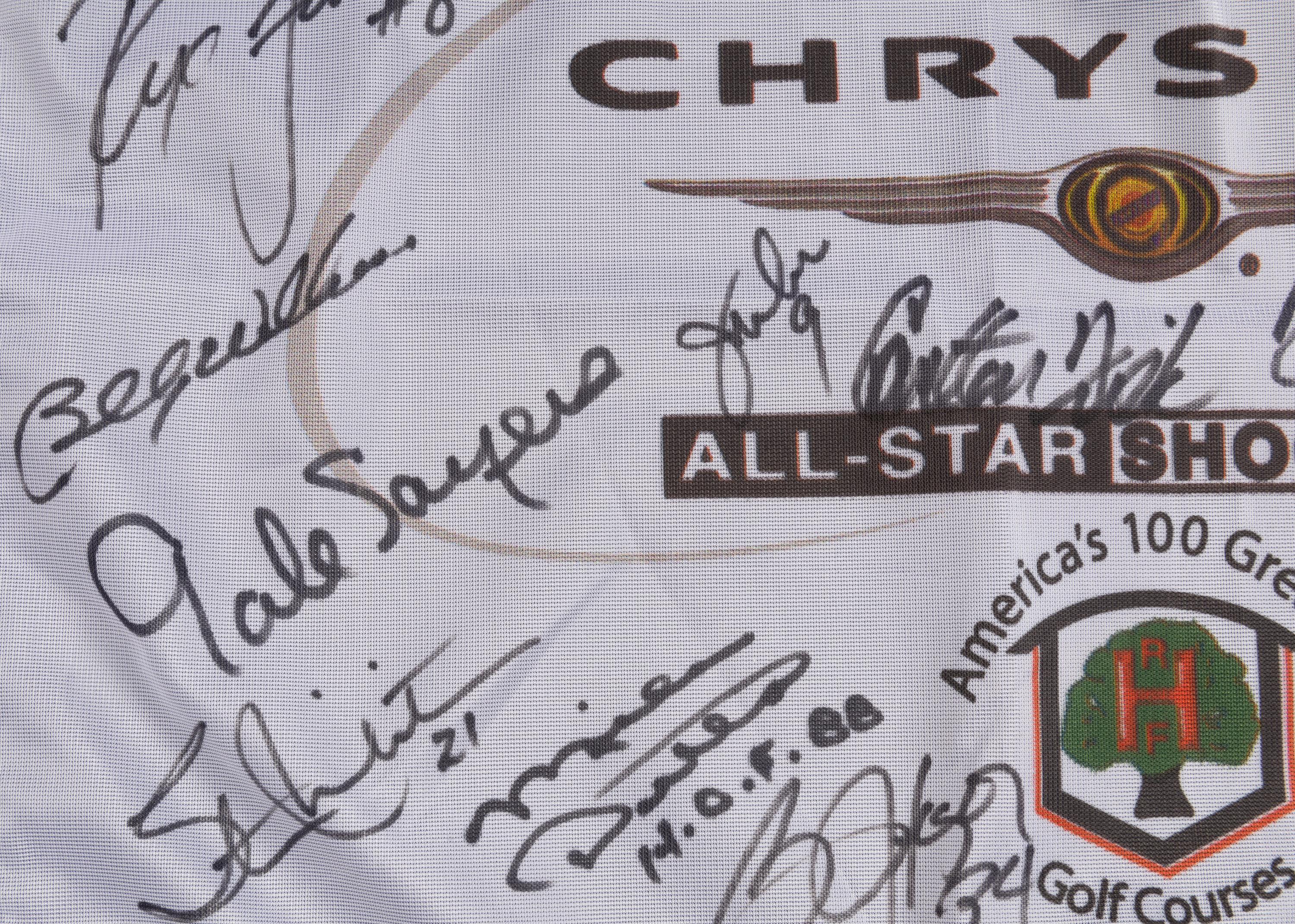 A 2004 Chrysler All-Star Golf Shootout Signed Autograph Golf Flag Including Michael Jordan (Beckett Authentication Services Letter)