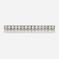 An antique diamond and platinum brooch
