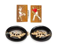 A Pair of Whimsical Belt Buckles