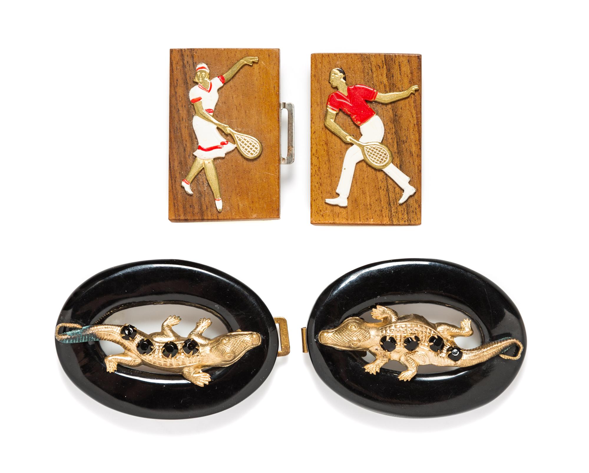A Pair of Whimsical Belt Buckles