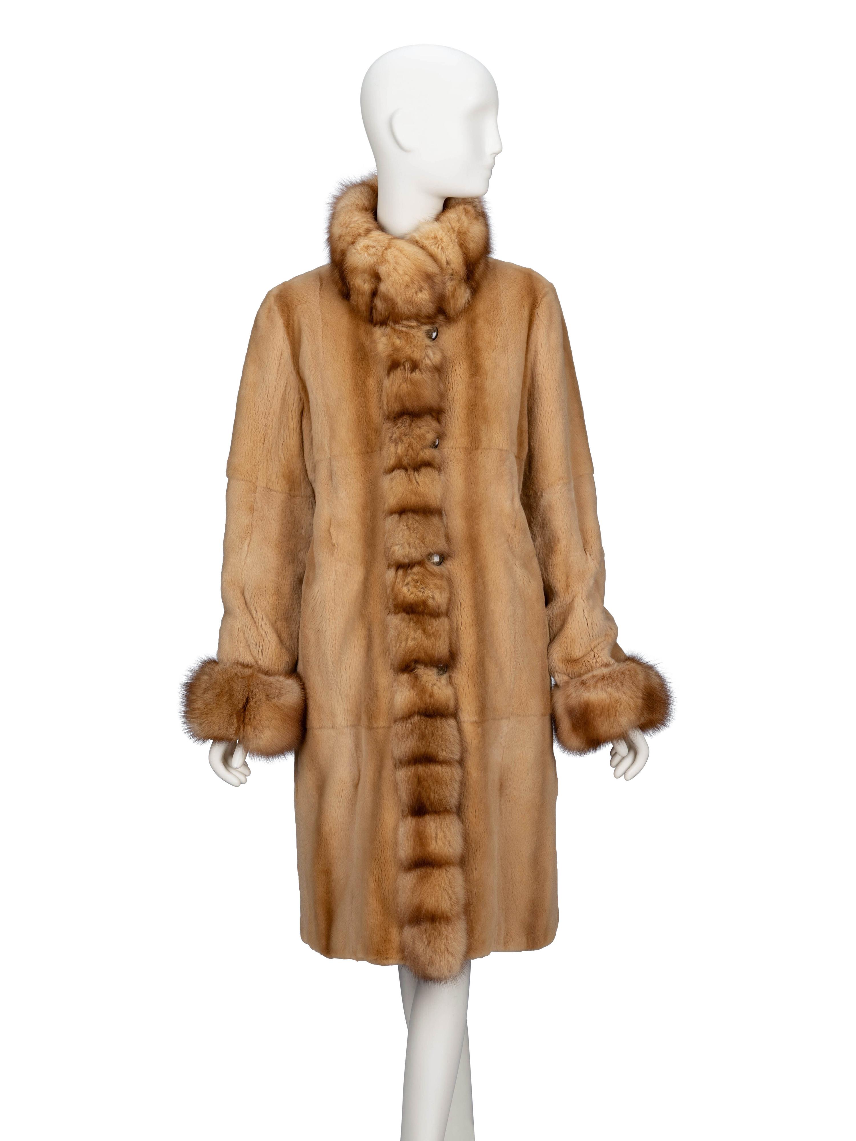 A Reversible Mink & Sable Fur Coat
