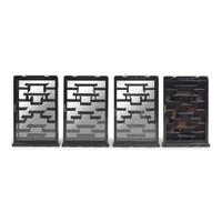 An Associated Set of Four Chinese Ebonized Wood Hanging Vitrines, 20th Century 近代 硬木多寶格挂屏一組四件