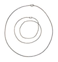 A Pair of Sterling Silver Chain Necklaces,