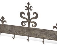 A Wrought Iron Kitchen Wall Rack, French, Late 18th Century