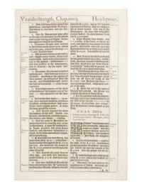 [LEAF BOOK - KING JAMES BIBLE]. The Making of the King James Bible. A Monograph..., with an original leaf from the great "She" Bible of 1611. Edwin Elliot Willoughby, editor. Los Angeles: Printed for Dawson's Book Shop at the Plantin Press, 1956.