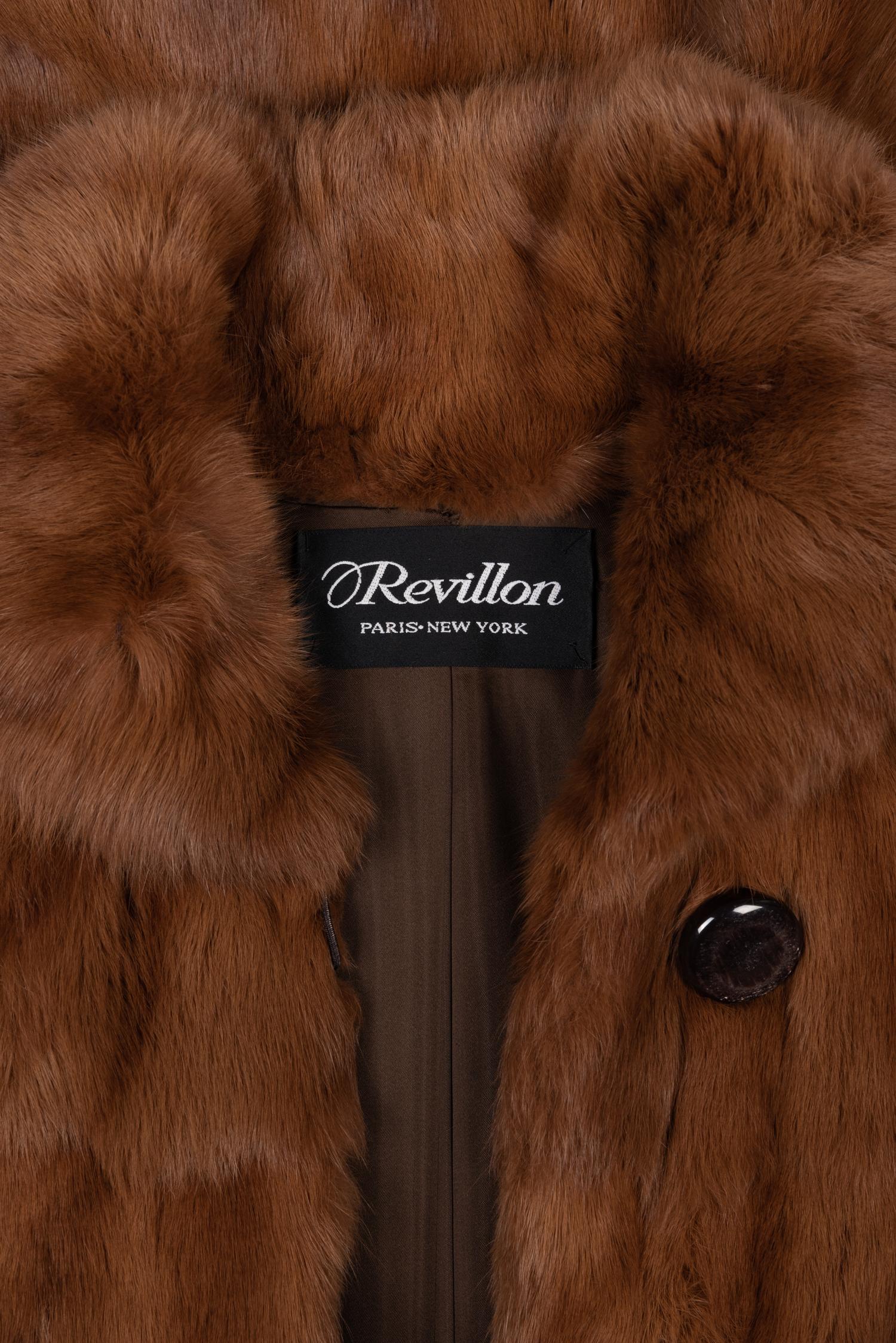 Revillon Sable Fur Coat, 1980-90s