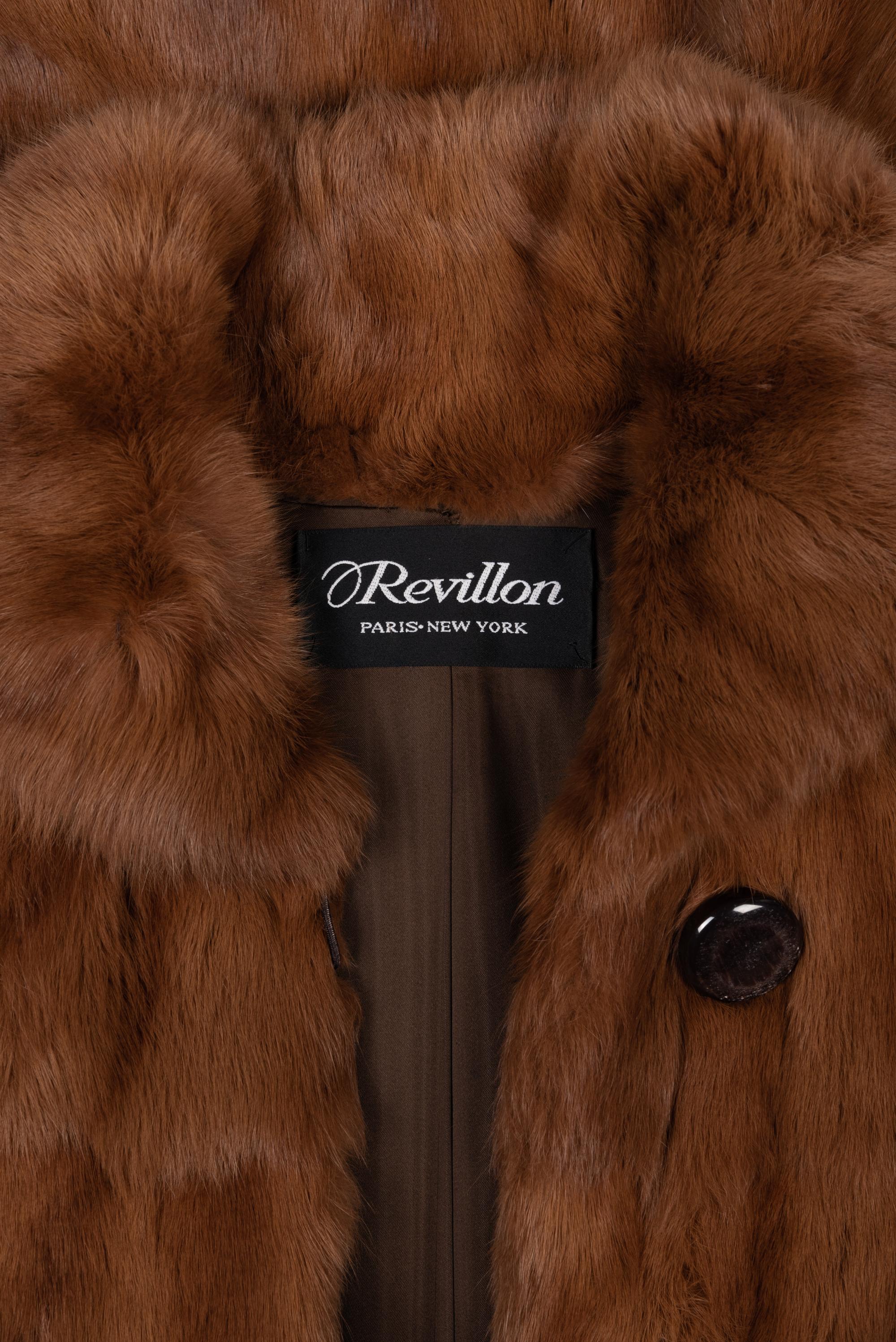 Revillon Sable Fur Coat, 1980-90s