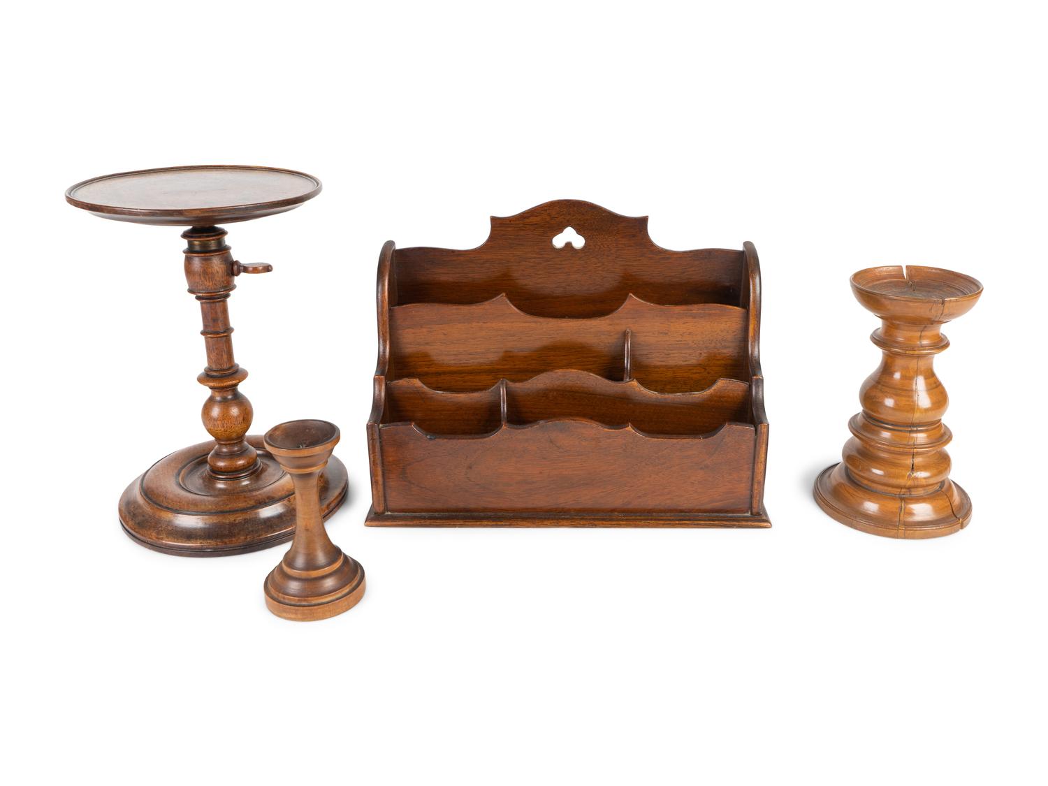 Four English Mahogany Desk Top Articles — 19TH/20TH CENTURY
