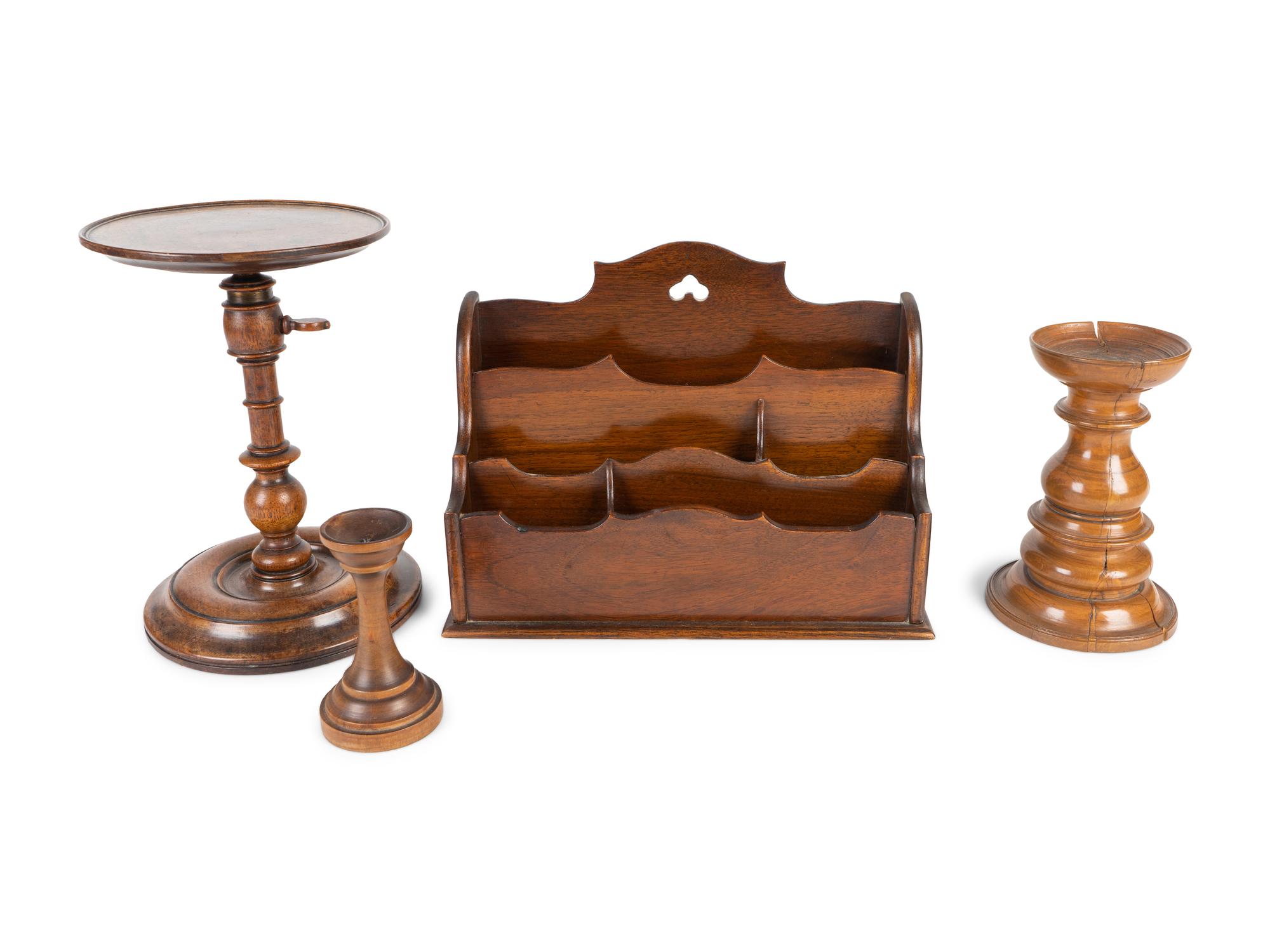 Four English Mahogany Desk Top Articles — 19TH/20TH CENTURY