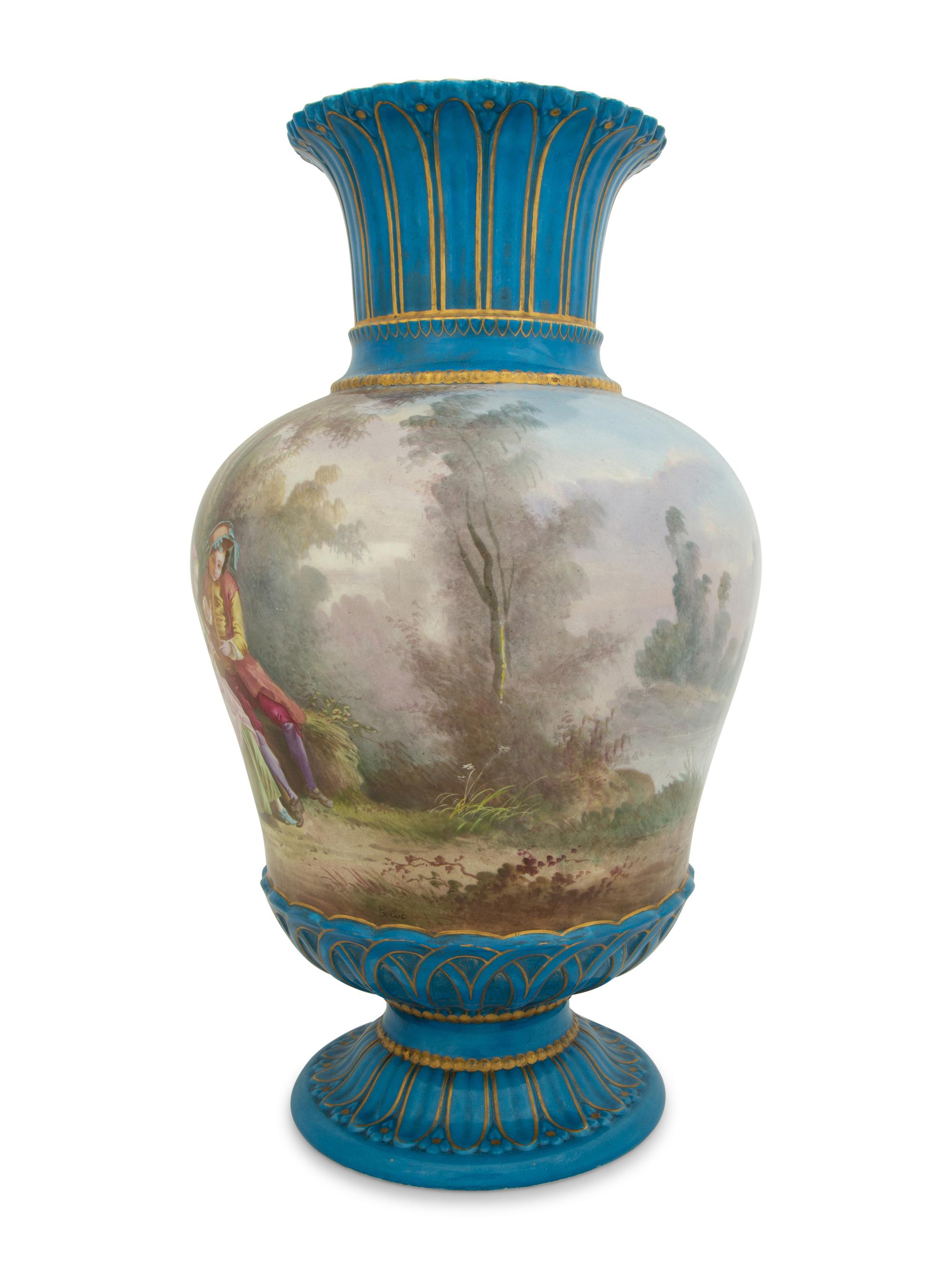 A Sevres Style Porcelain Vase — 19TH CENTURY