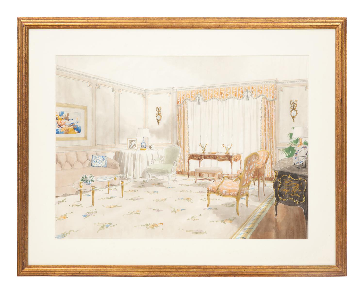 Residence of M/M Henry Ford II Studies (a group of three works)