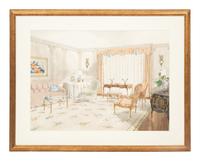 Residence of M/M Henry Ford II Studies (a group of three works)