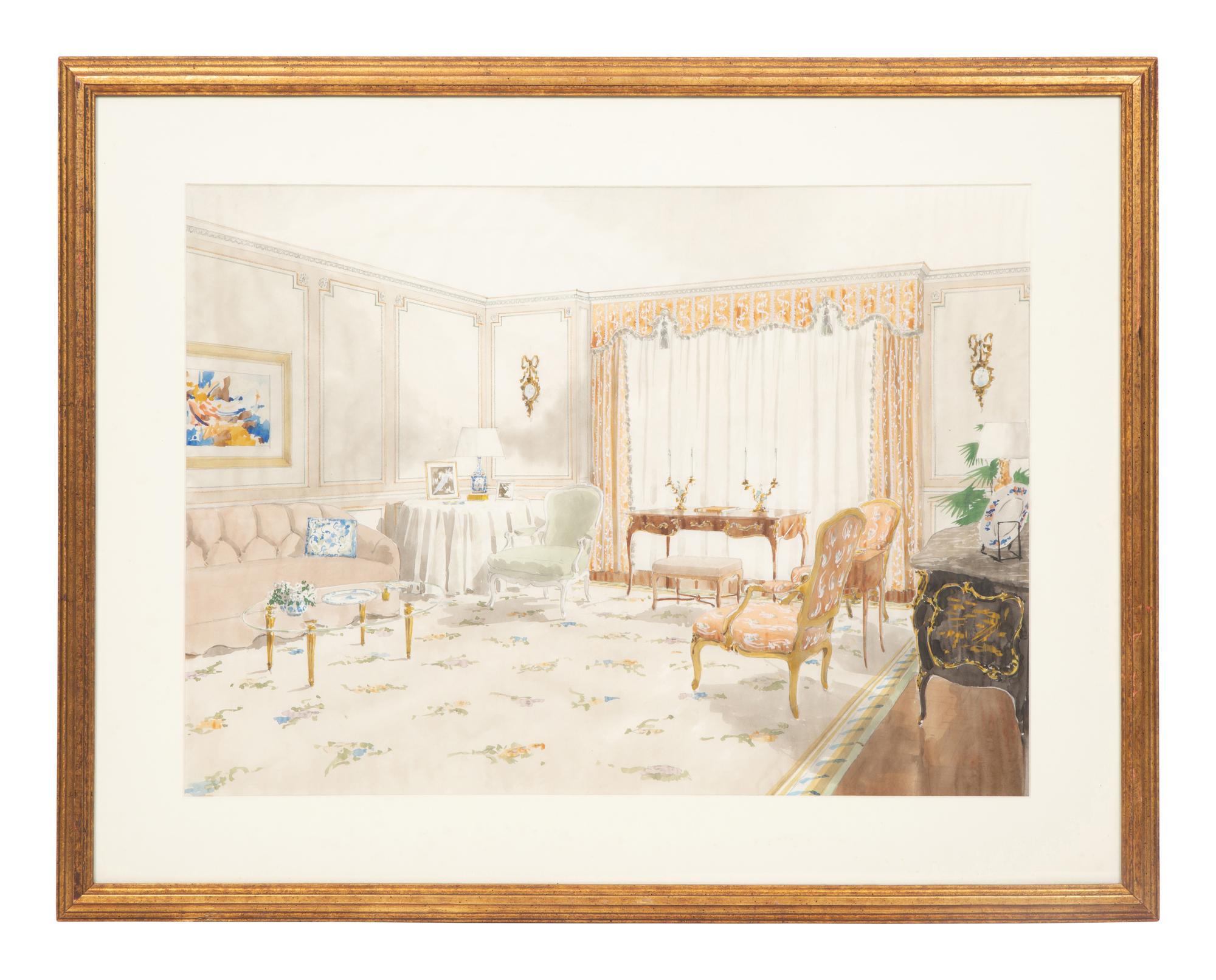 Residence of M/M Henry Ford II Studies (a group of three works)
