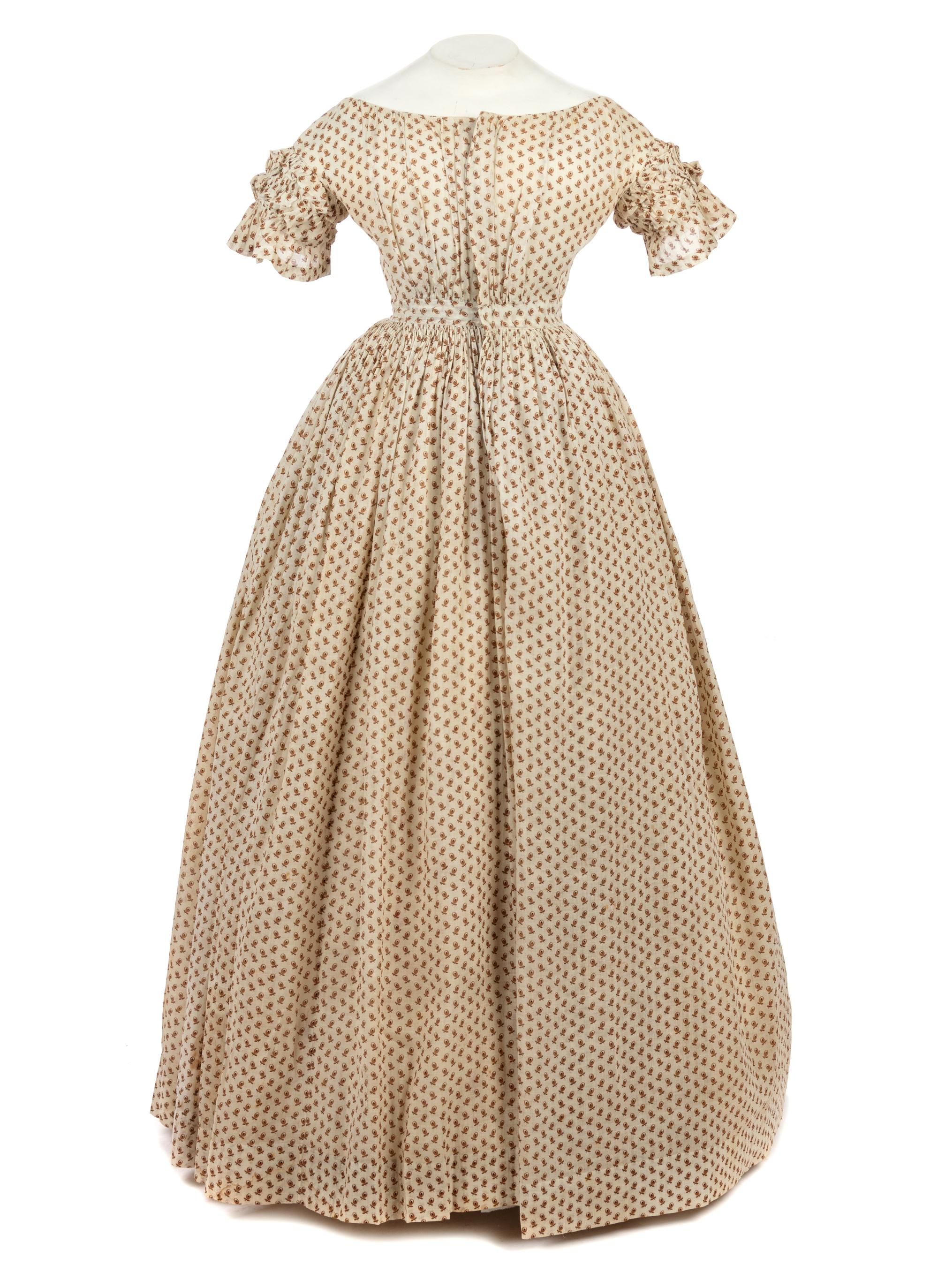 Printed Cotton Day Dress, 1860s