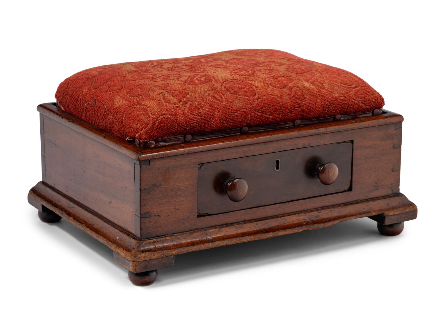 An English Mahogany Prayer Stool