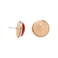 YELLOW GOLD AND CORAL EARRINGS