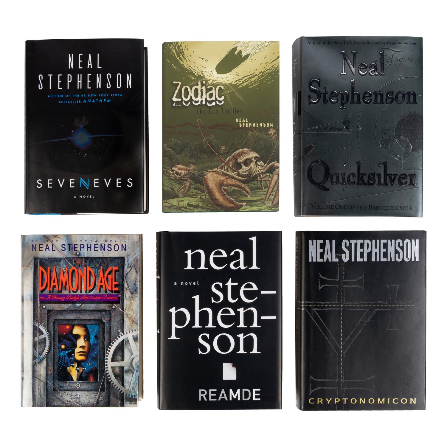 Stephenson, Neal (b. 1959). A group of 6 first editions, all signed, comprising: