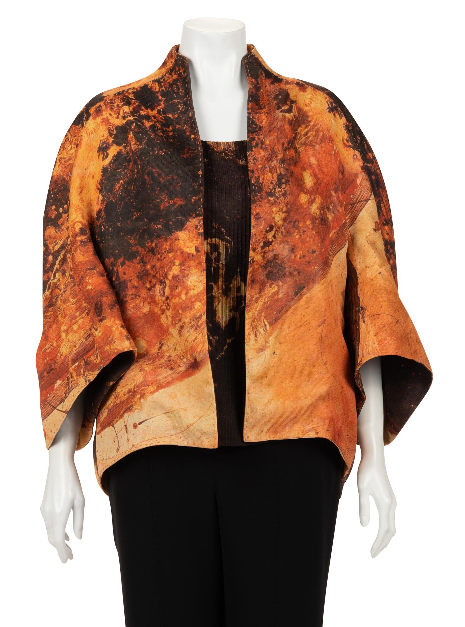 Ralph Rucci Two-Piece Silk Screen-Printed Top Ensemble, Spring 2009