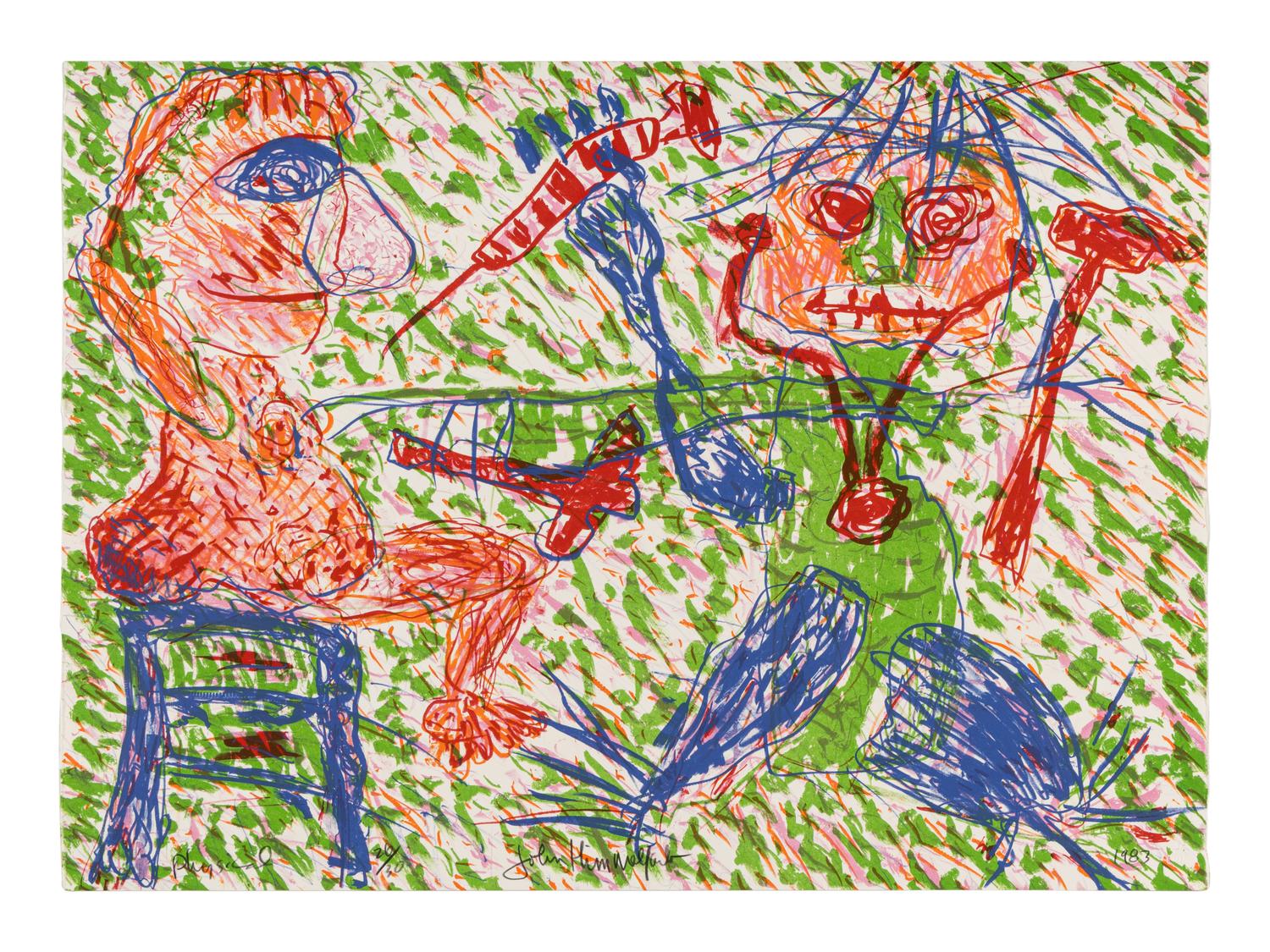 Plucked Chicken Press Portfolio (a group of 8 lithographs by various Chicago artists, with portfolio case)