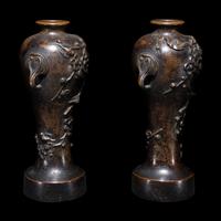 A Pair of Chinese Bronze Vases