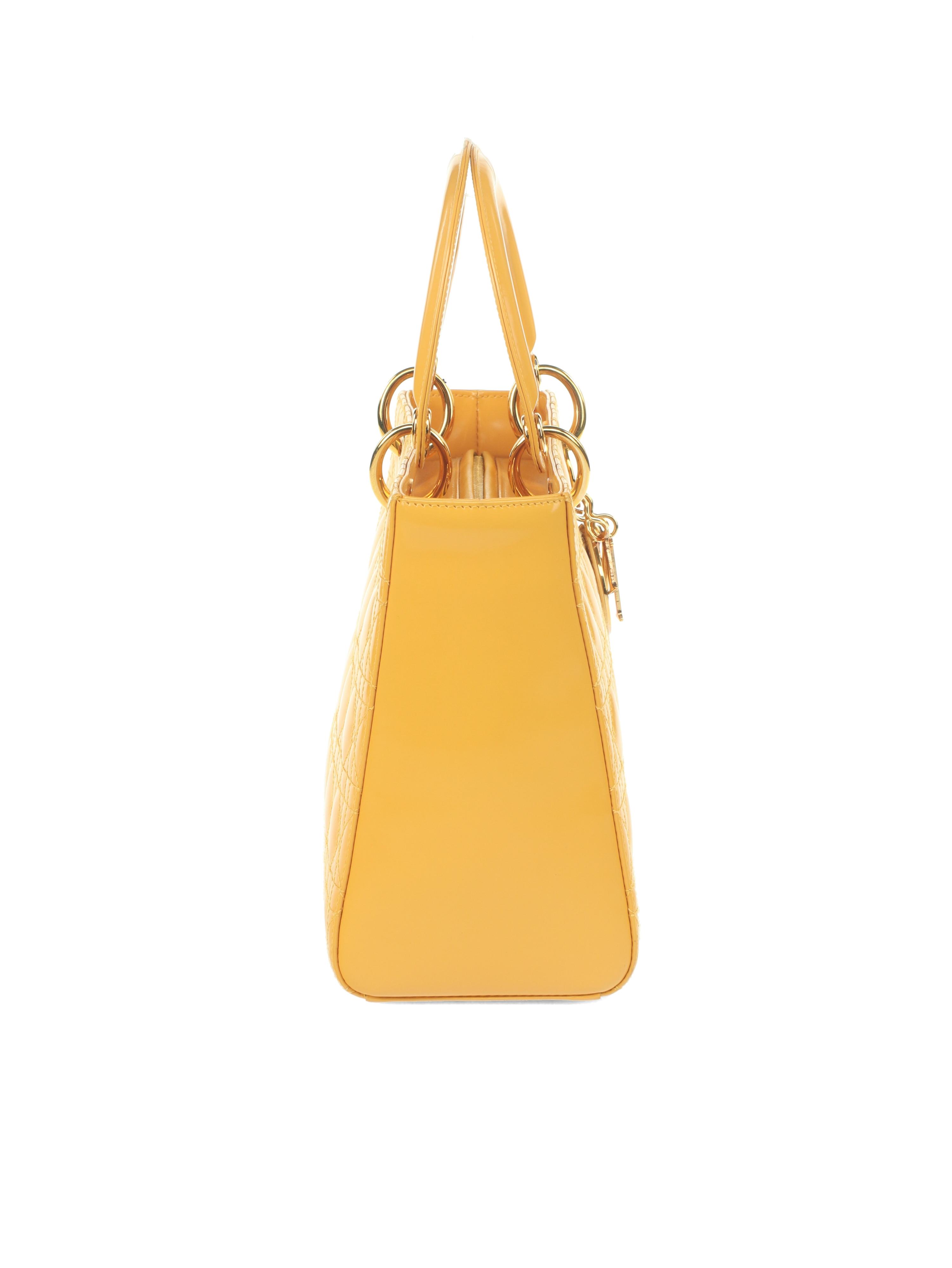Christian Dior Lady Dior Patent Leather Bag