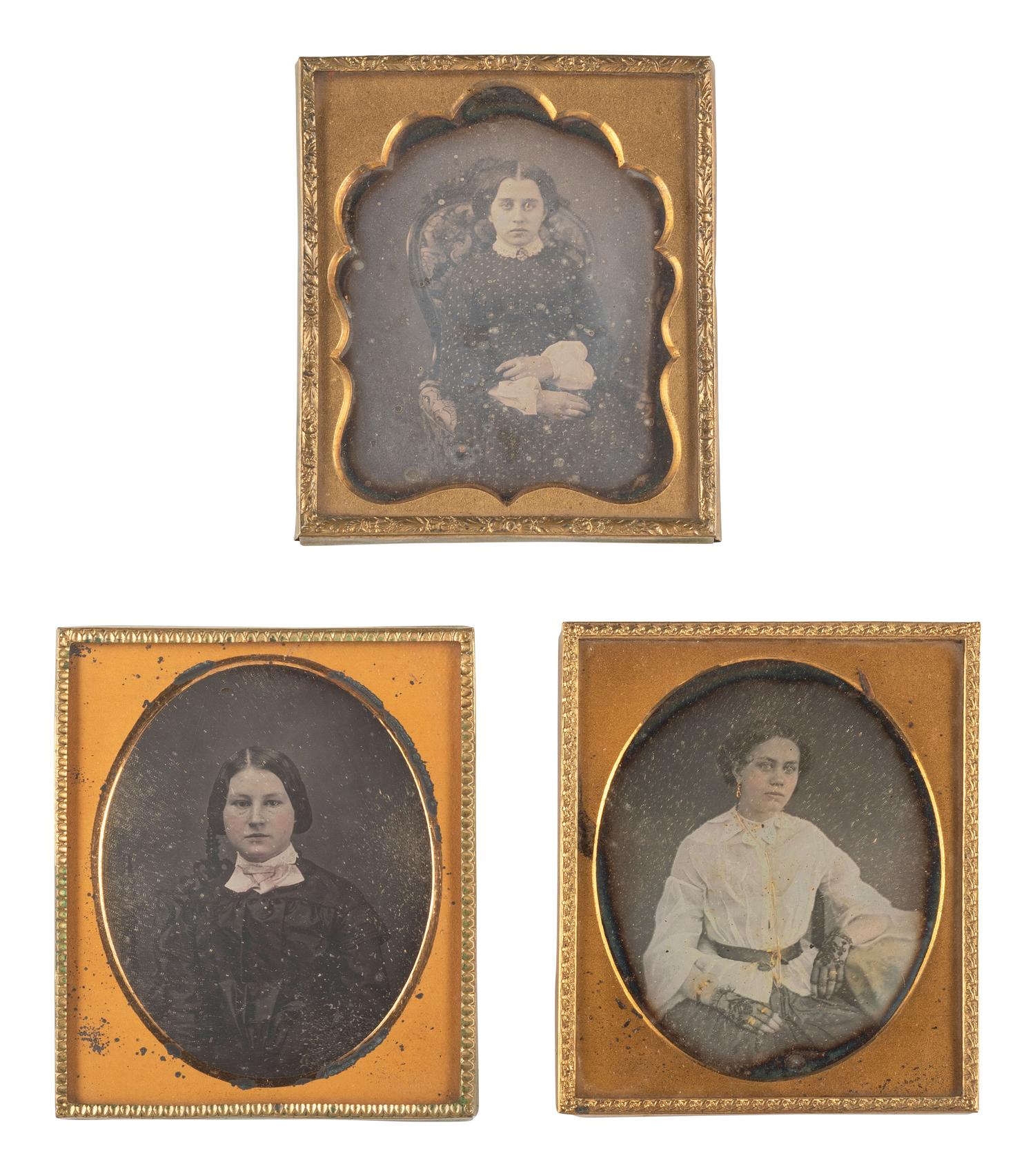 [EARLY PHOTOGRAPHY]. 30 sixth plate daguerreotypes of lovely ladies.