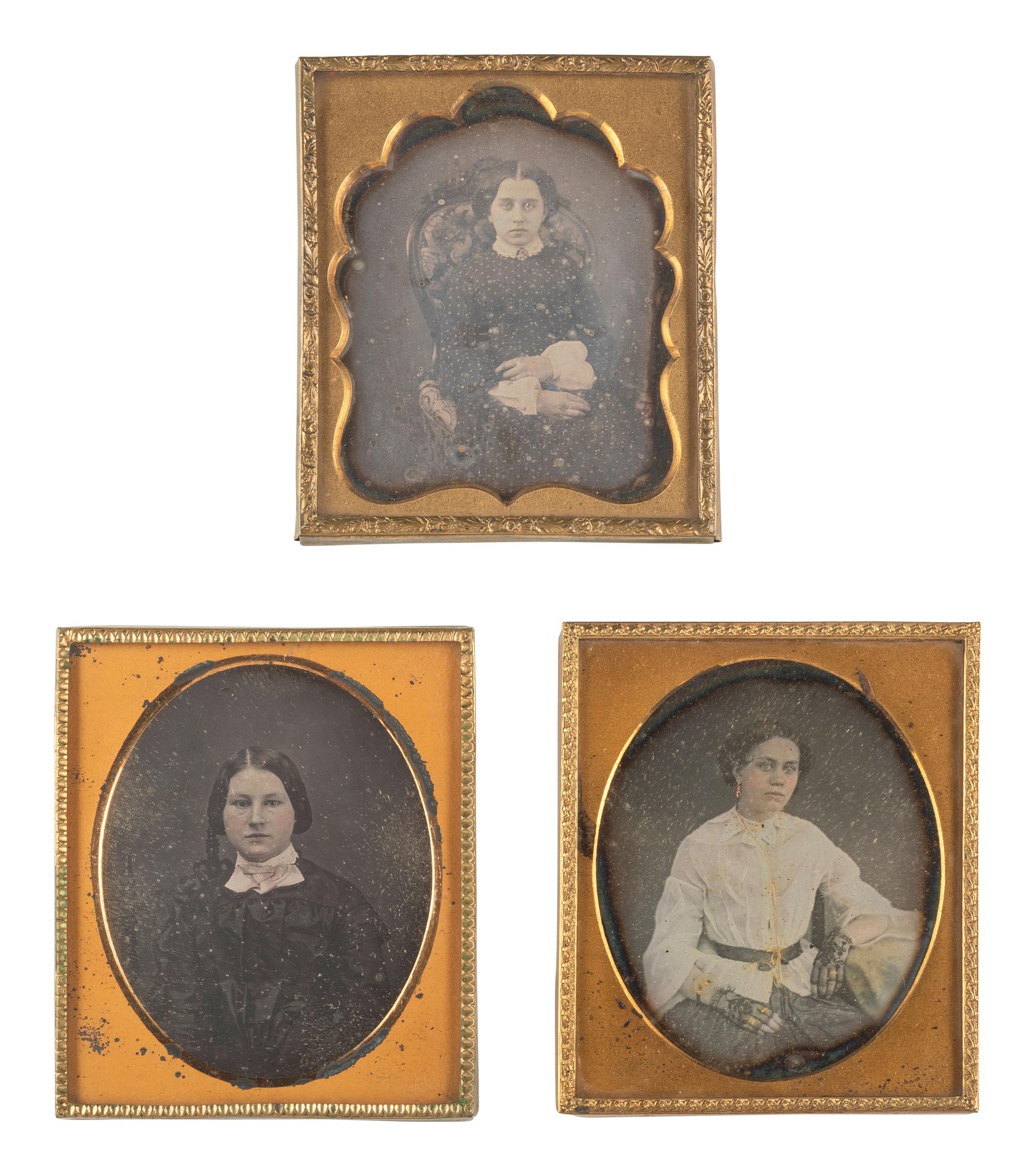 [EARLY PHOTOGRAPHY]. 30 sixth plate daguerreotypes of lovely ladies.