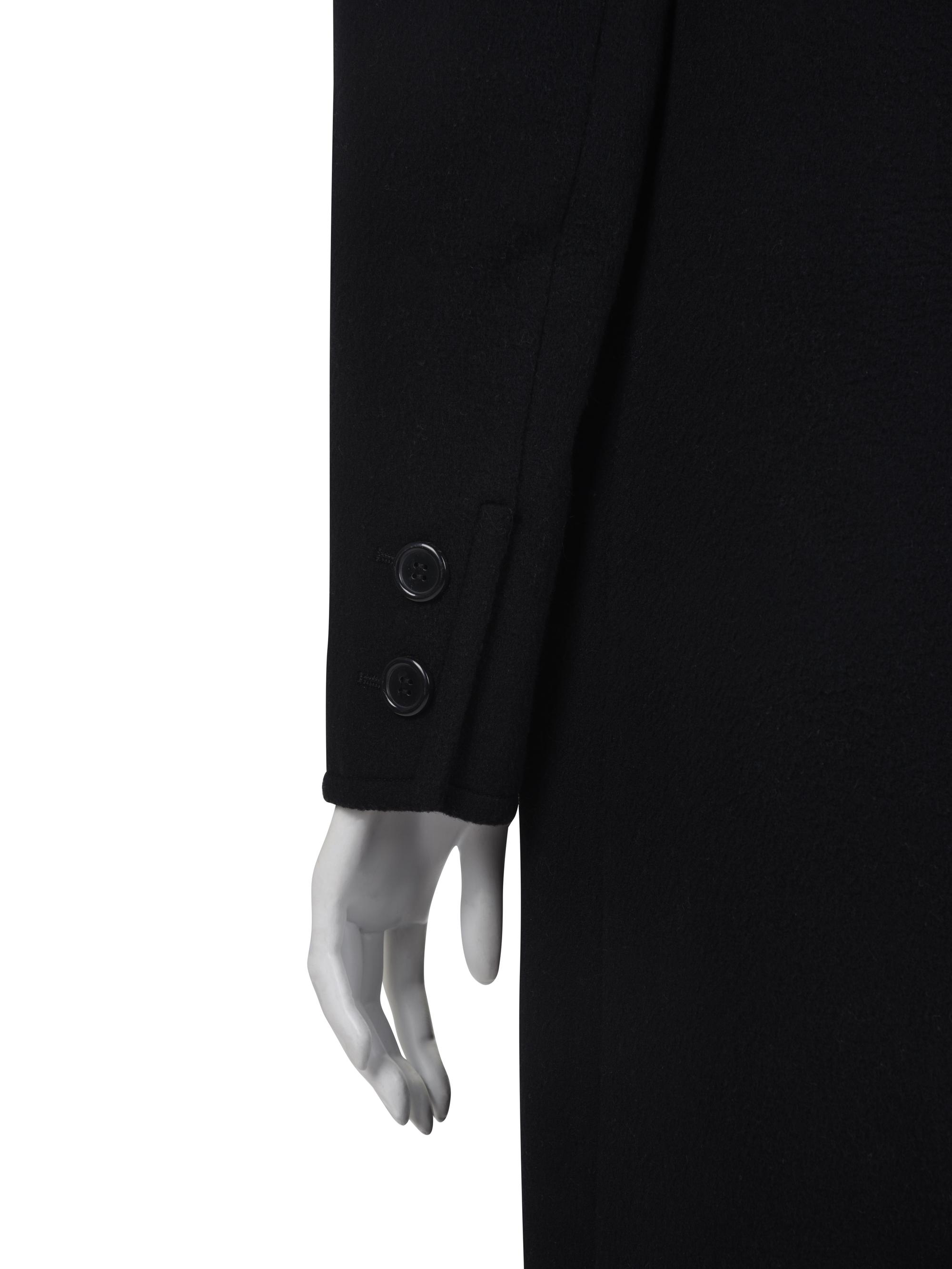 Two Outer Coats, One Unlabeled and One Yves Saint Laurent Wool Coat, 1980s