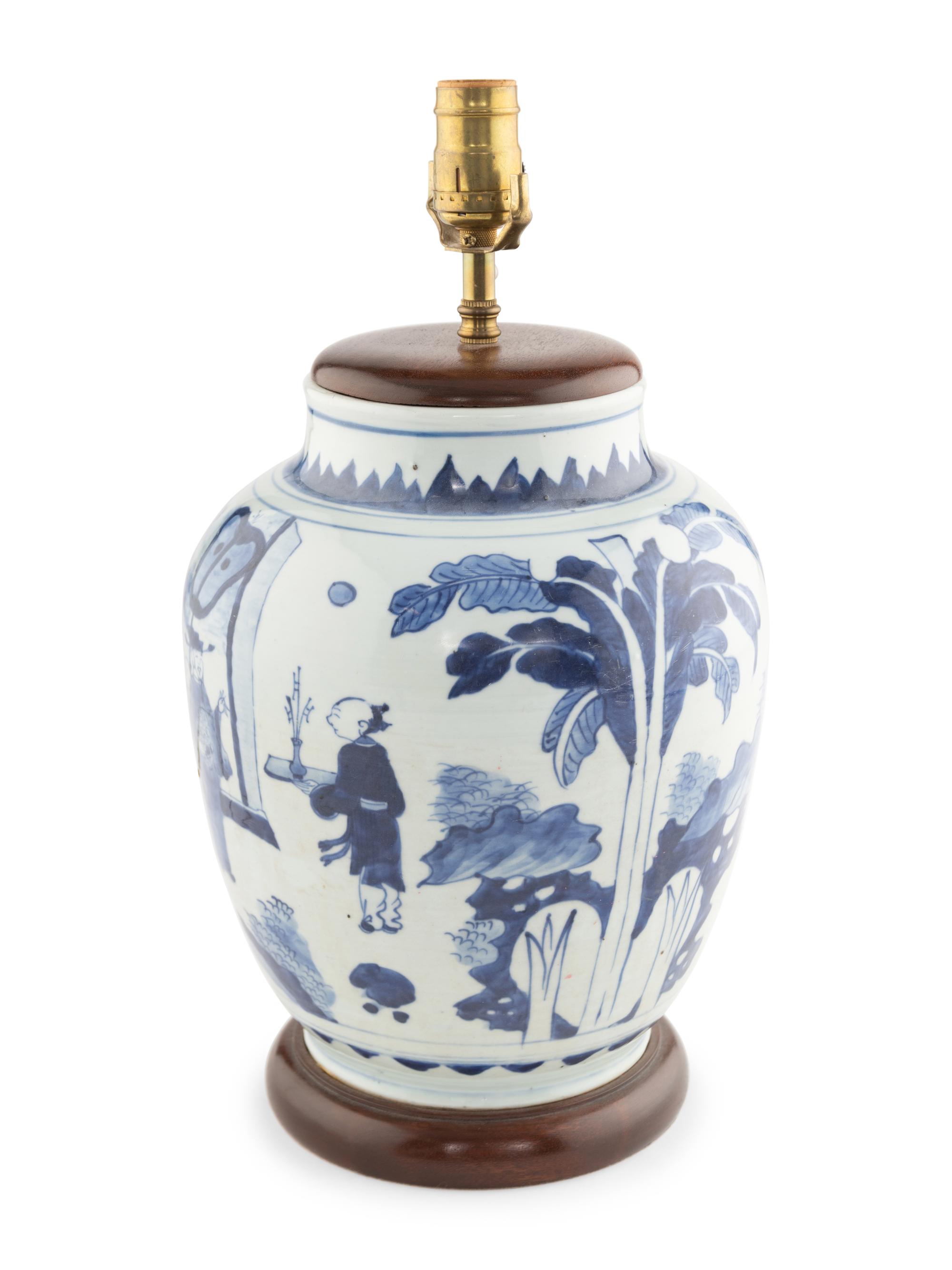 A Chinese Blue and White Porcelain Jar