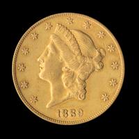 A United States 1889-S Liberty Head $20 Gold Coin