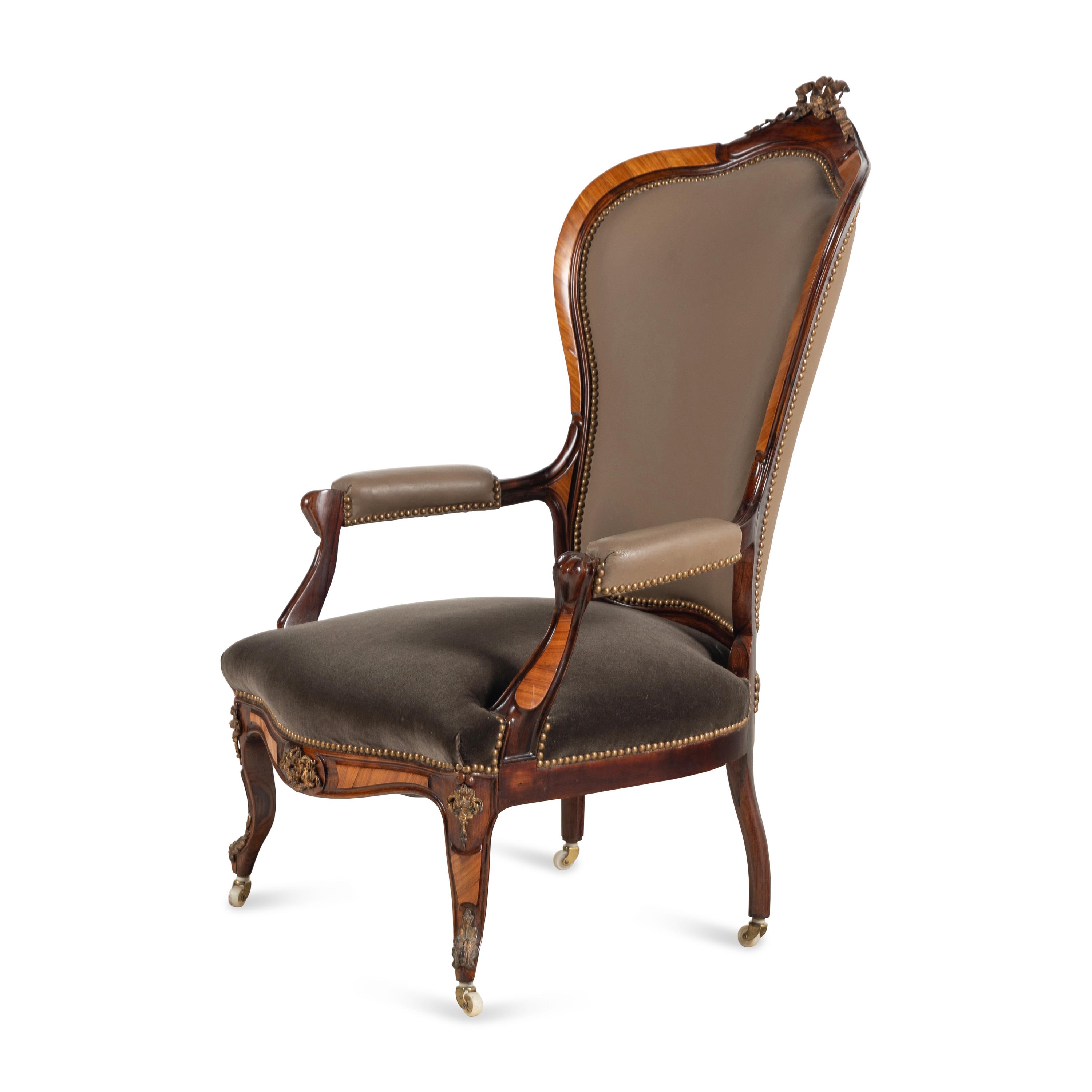 A Rococo Revival Style Armchair