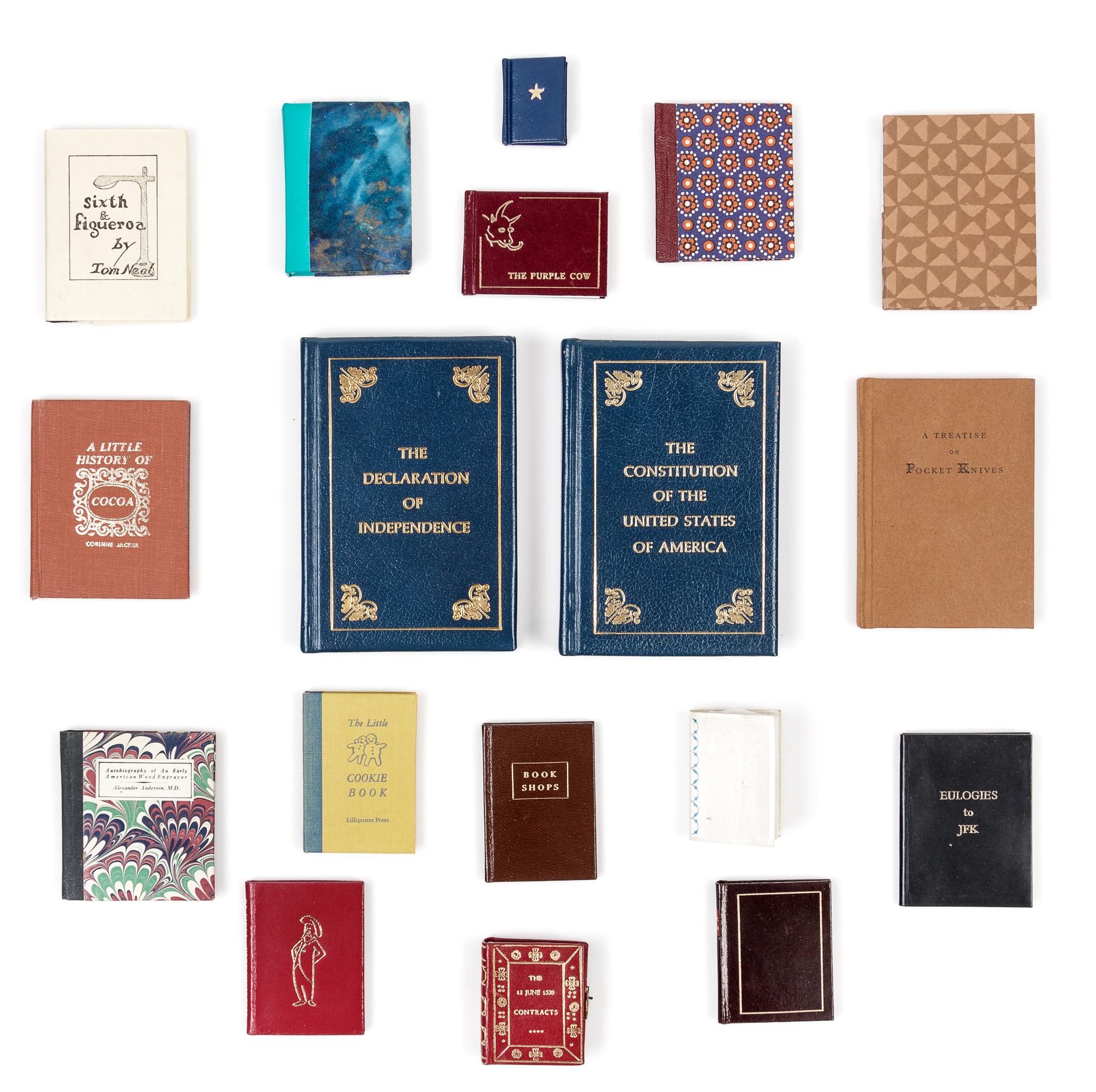 [MINIATURE BOOKS]. A group of 18 miniature books, comprising: