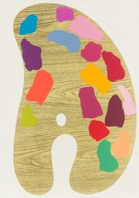 Jim Dine, (American, b. 1935), Four Pallettes, 1969 (the complete set of one wood multiple, one screenprint on Kromecote card, one etch