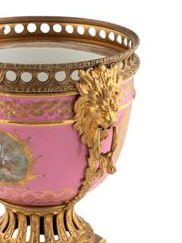 A Gilt Bronze Mounted Sèvres Style Porcelain Jardinière