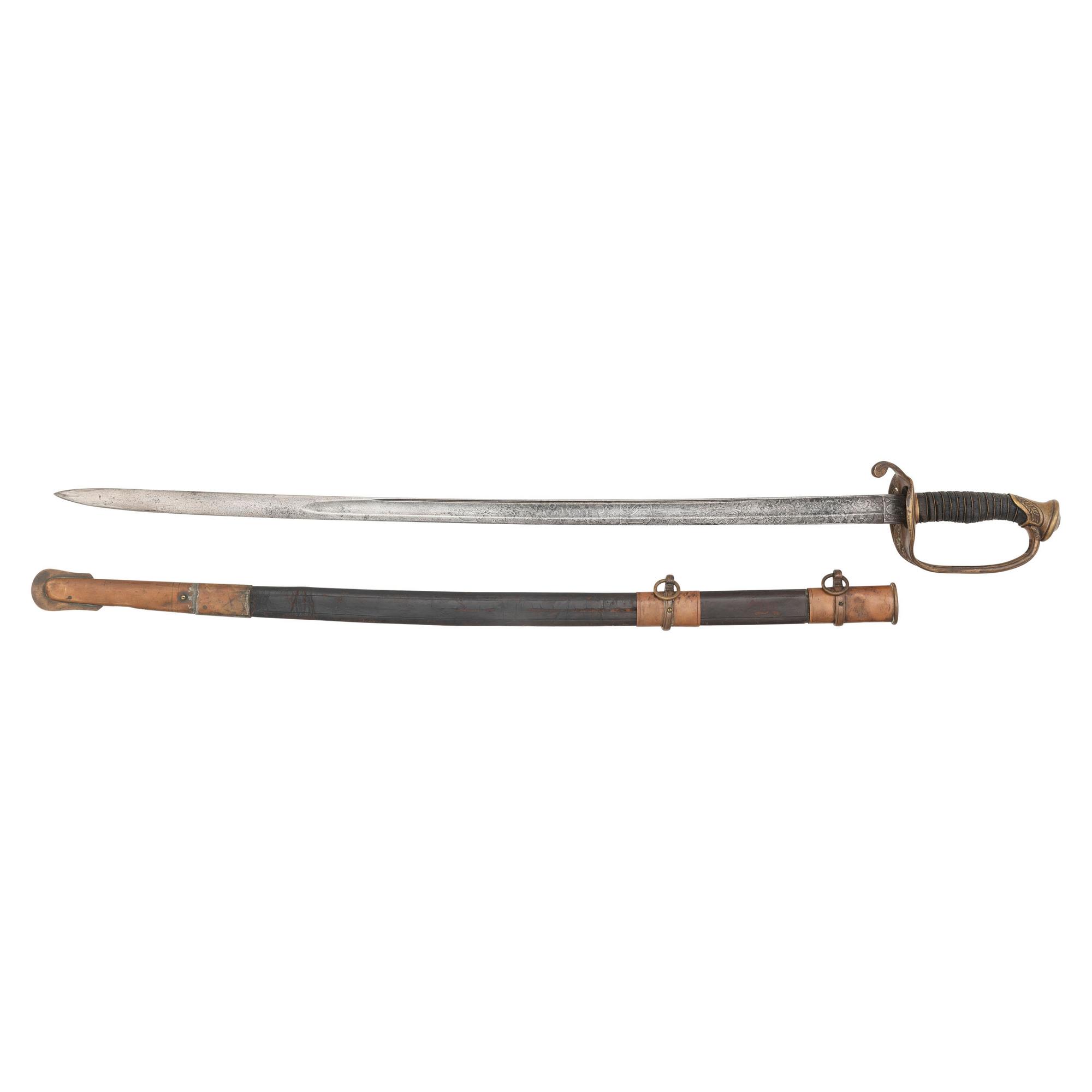 Schuyler, Hartley & Graham 1850 Foot Officers Sword of Capt. Charles Amory - 24th Mass Infantry - POW at The Crater